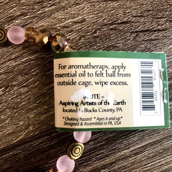 AAOTE Rose Quartz Valentines Heart Beaded Caged Crystal Aromatherapy Bracelet - Picture 11 of 12
